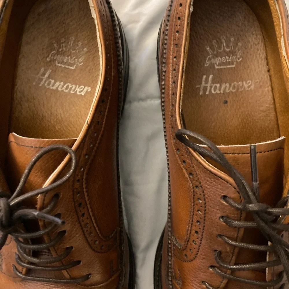 Hanover Wing Tip Shoes Size 10 Ex Cond - Picture 4 of 13